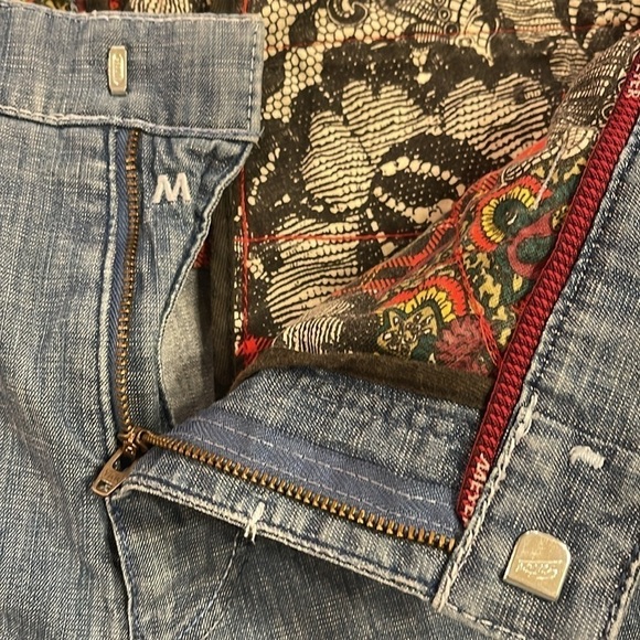 Meyer Hosen light blue stretchy  denim zip/slide clasp jeans with lined pockets - Picture 3 of 15